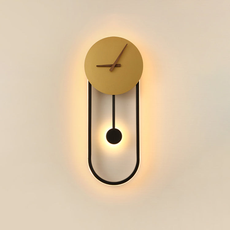 Round Oval Clock Shape Wall Lamp