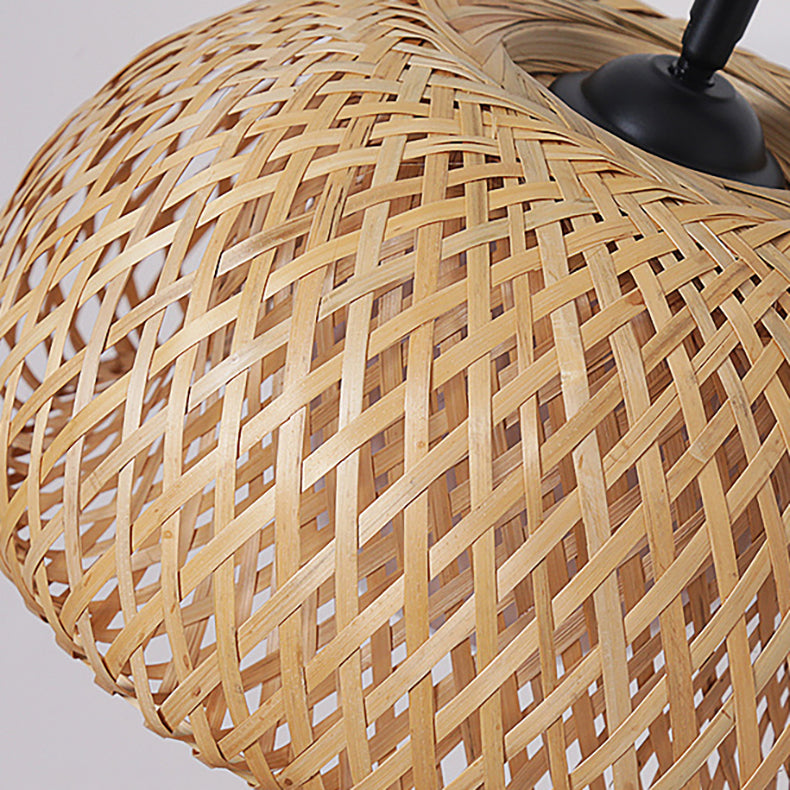 Curved Pole Round Mesh Table Lamp
