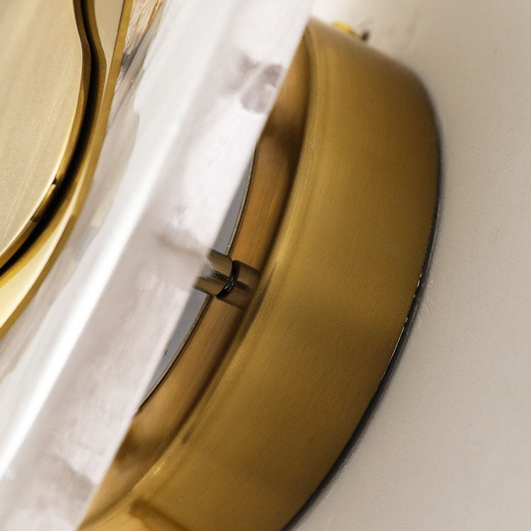 Irregular Oval Hardware Glass Wall Lamp