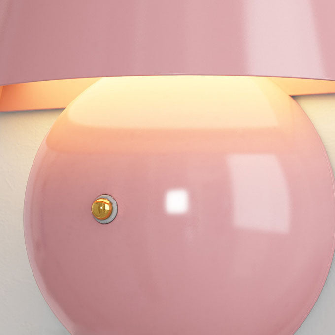 Cream Trapezoidal Round Iron Wall Lamp