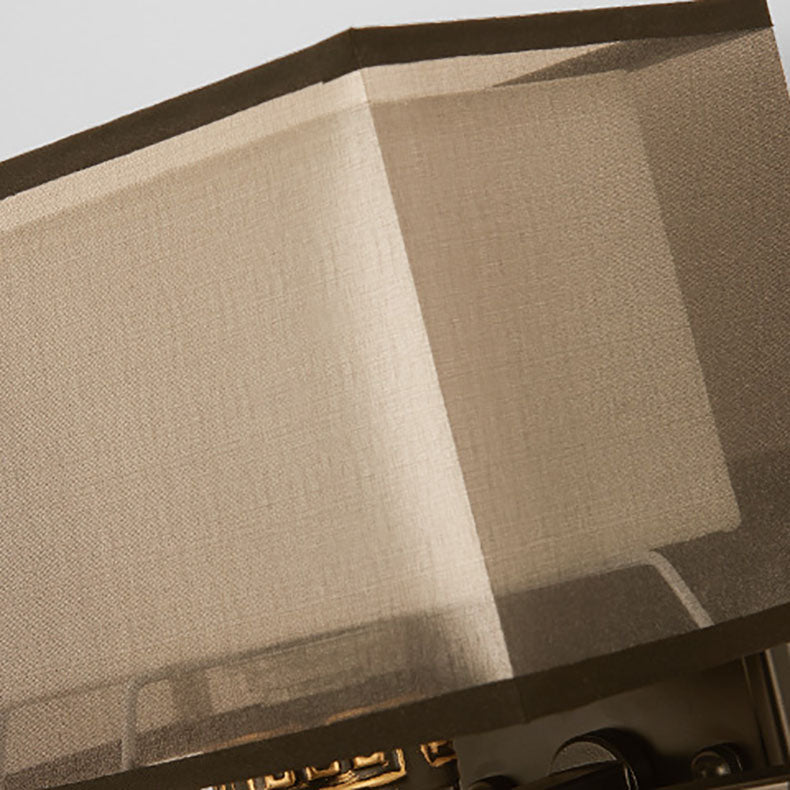 Rectangular Tasseled Iron Fabric Wall Lamp