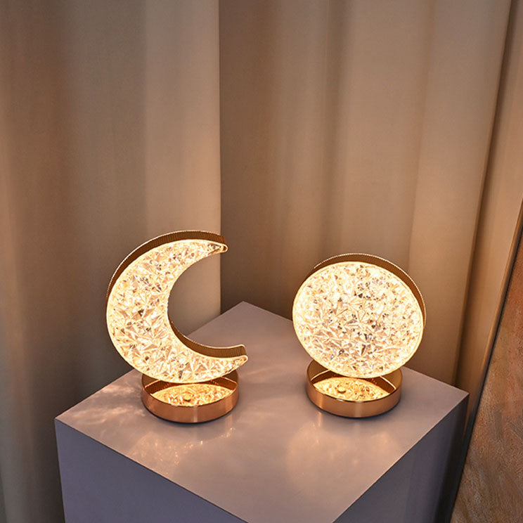 Acrylic Moon Star Geometry Table Lamp