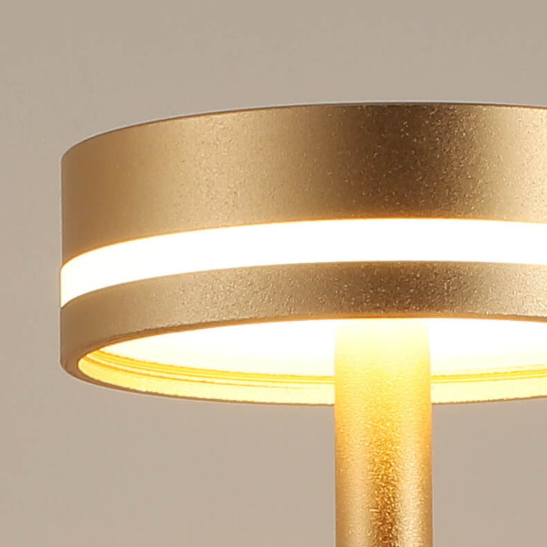 Cylindrical Metal Acrylic Table Lamp