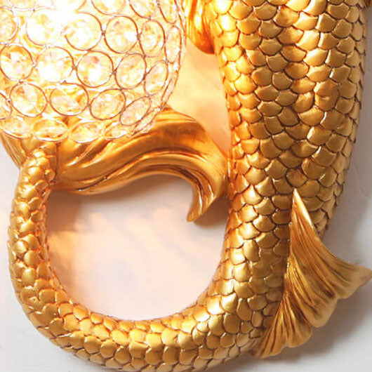 Resin Mermaid Shape Crystal Wall Lamp
