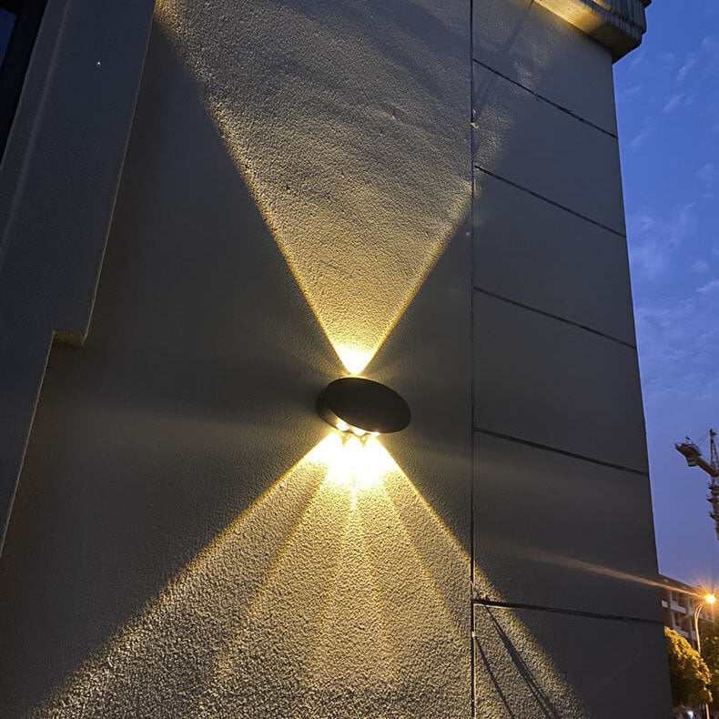 Round Tempered Glass Garden Outdoor Light