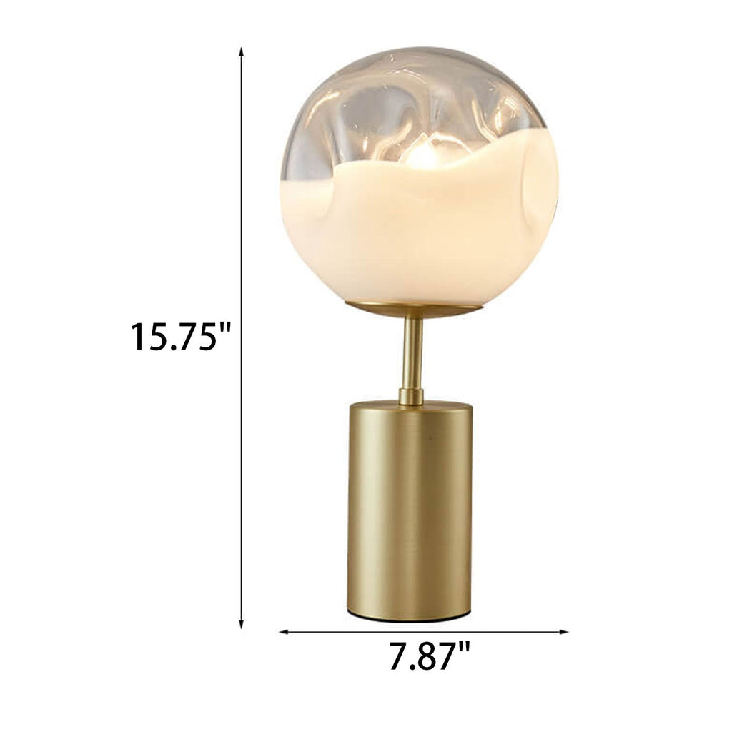 Convex Glass Spherical Table Lamp