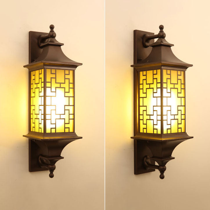 Square Lantern Cage Outdoor Light