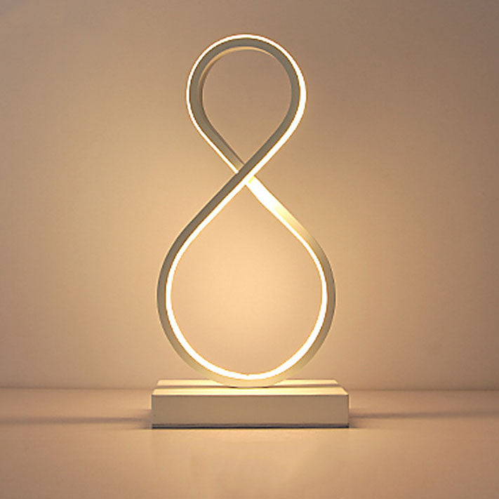 Bending Line Spiral Shape Table Lamp
