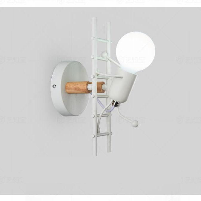Wrought Iron Stair Climbing Wall Lamp