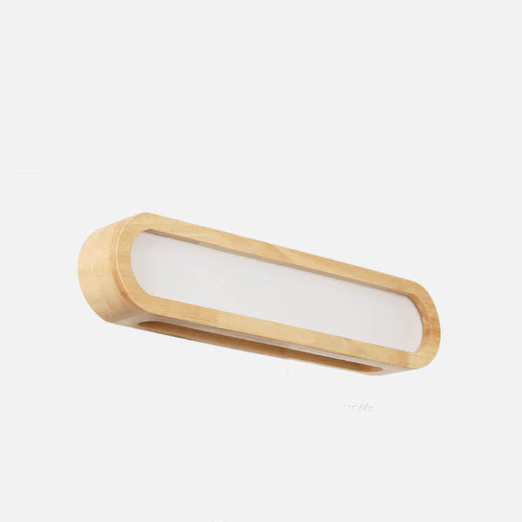 Solid Wood Long Bar Wall Lamp