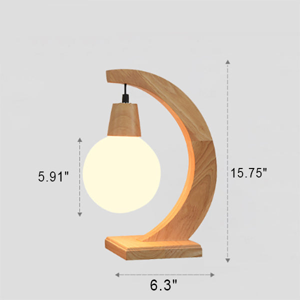 Glass Ball Bend Solid Table Lamp