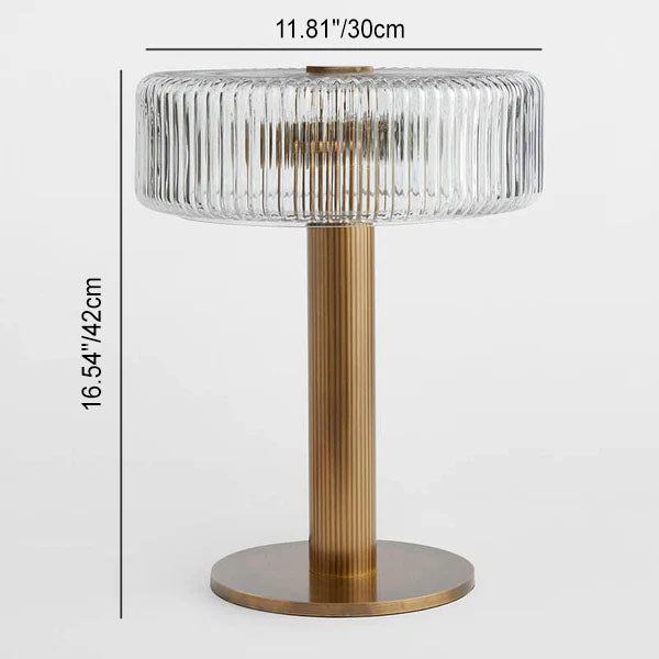 Cylinder Glass Decorative Table Lamp