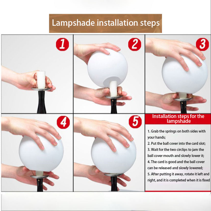 Orb Clock Iron Glass Table Lamp