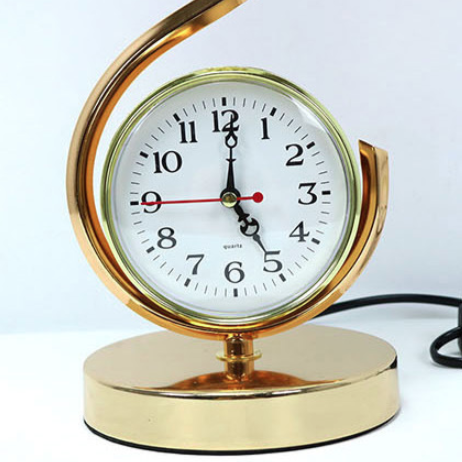 Orb Clock Iron Glass Table Lamp