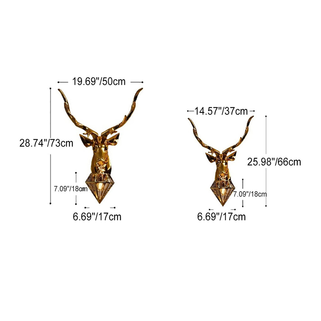 Deer Head Resin Living Wall Lamp