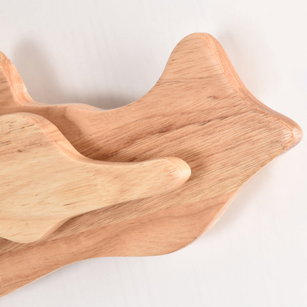 Round Mountain Shaped Wood Wall Lamp