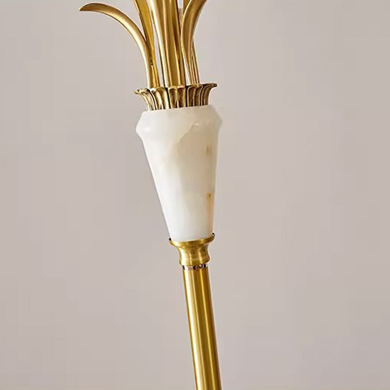 Fabric Jade All Copper Floor Lamp