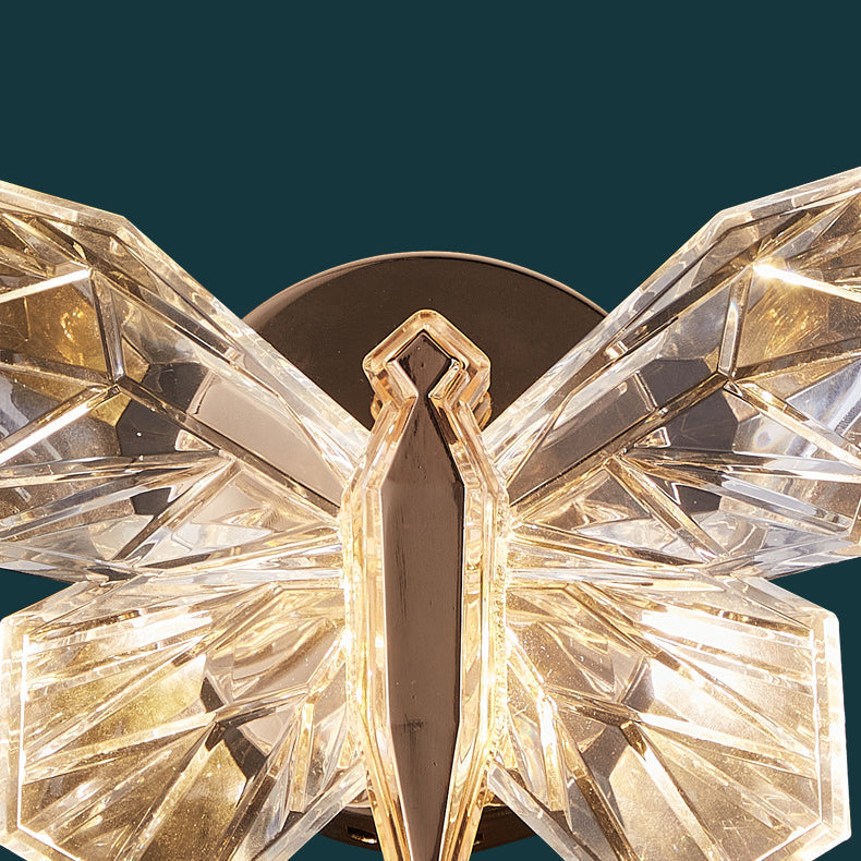 Butterfly Hardware Aluminum Acrylic Wall Lamp