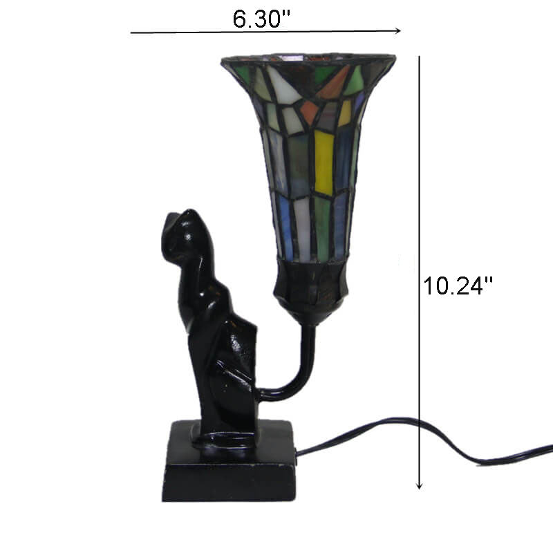 Glass Flared Eye Protection Table Lamp