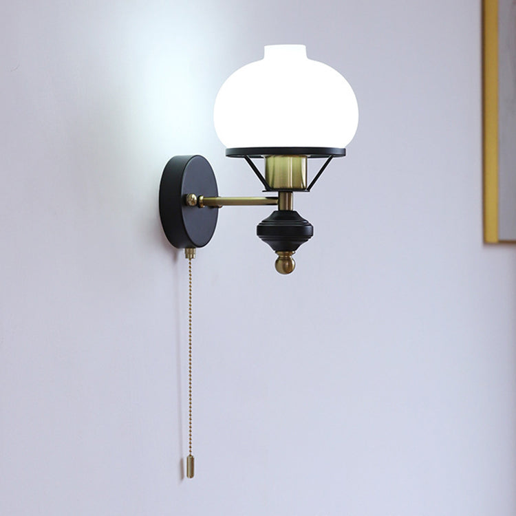 Geometric Circle Glass Iron Wall Lamp