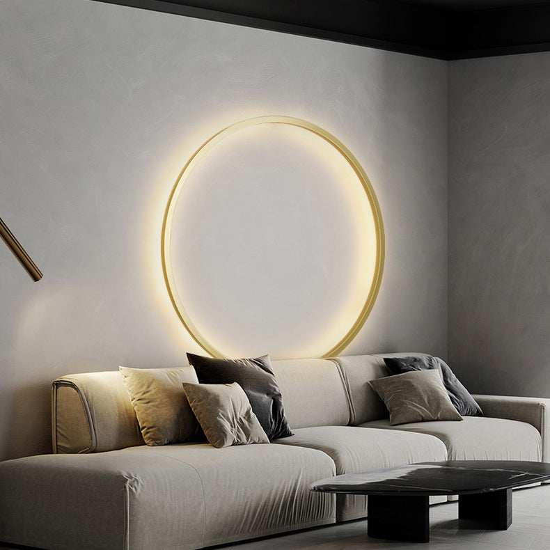 Aluminum Acrylic Round Bedroom Wall Lamp