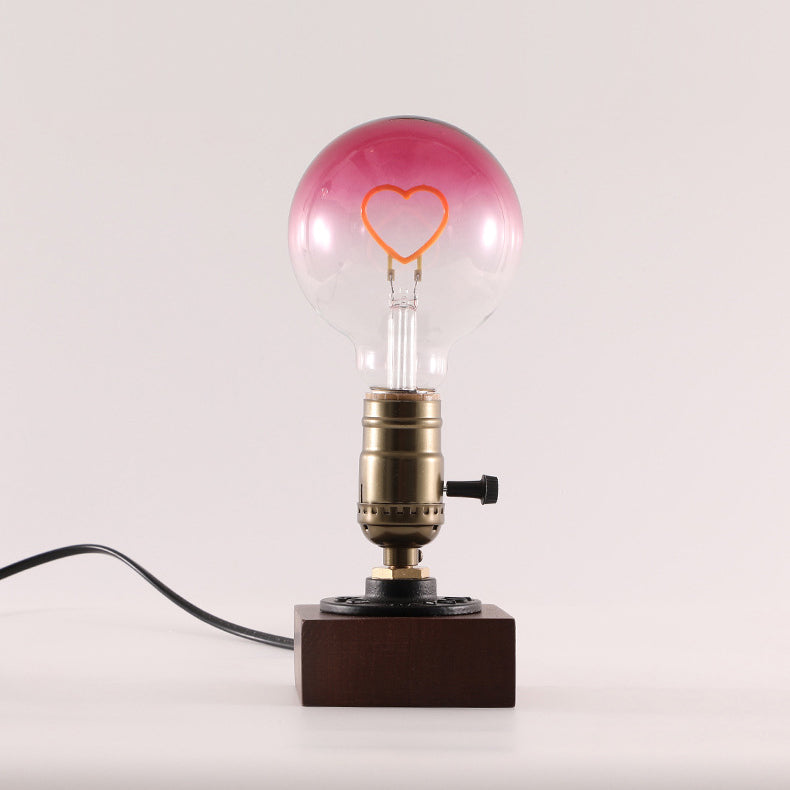 Square Elliptical Aluminium Copper Table Lamp