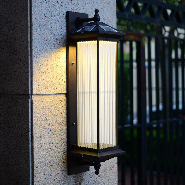 Aluminum Glass Cuboid Garden Outdoor Light