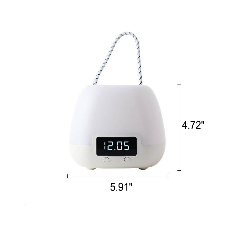 Portable Clock Night Table Lamp