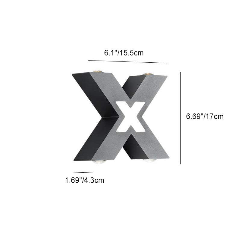 X-Shape Aluminum Patio Outdoor Light