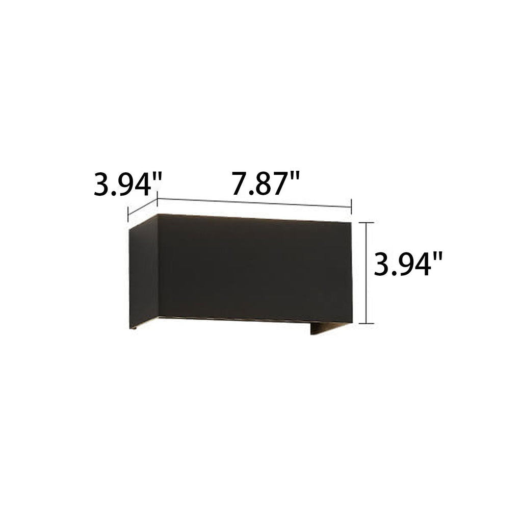 Rectangular Up Down Illuminated Outdoor Light
