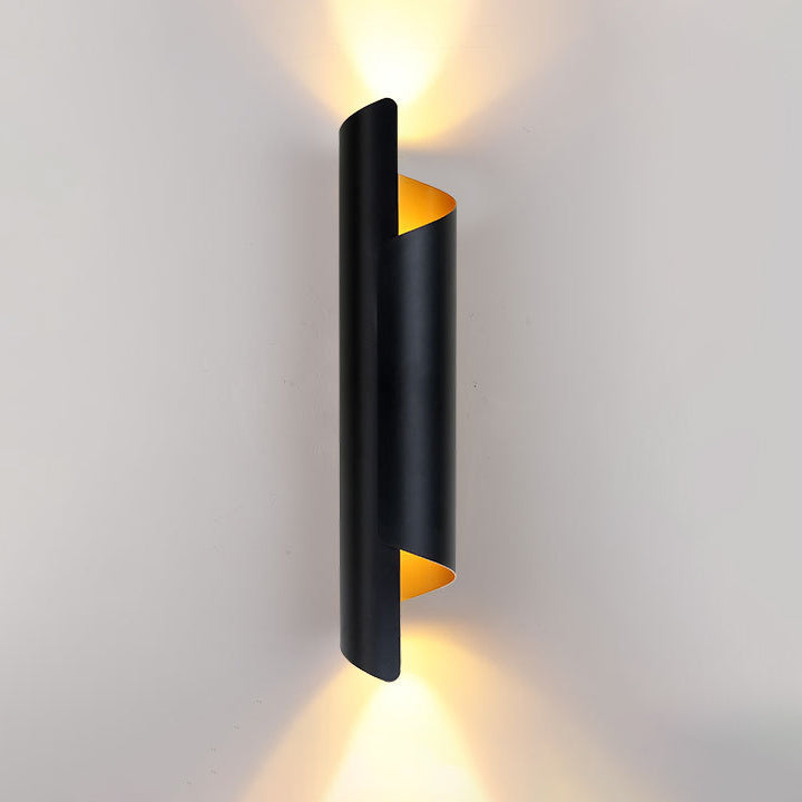 Irregular Cylinder Metal Living 2-Light Wall Lamp