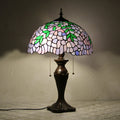 Flowers Stained Glass Pull Table Lamp
