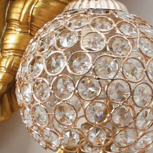 Resin Mermaid Shape Crystal Wall Lamp