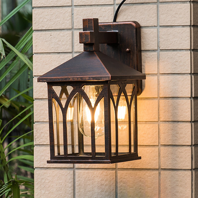 Aluminum Glass Cubic Garden Outdoor Light