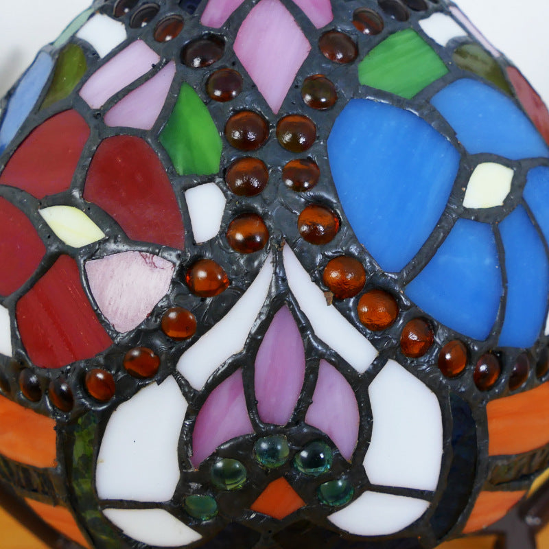 Style Heart Stained Glass Table Lamp