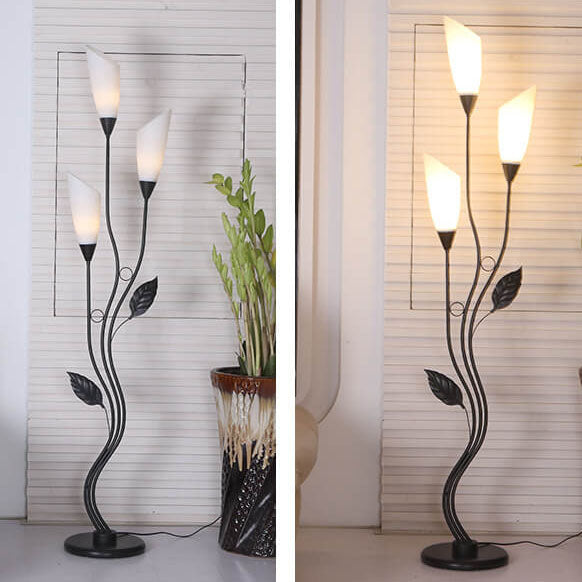 Retro Creative Acrylic Flower Floor Lamp