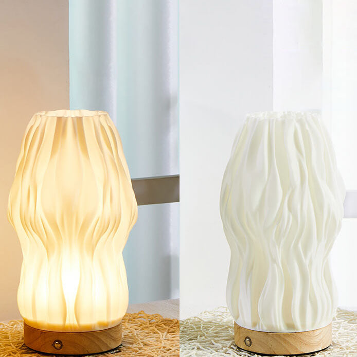 Geometry 3D Printed Wood Table Lamp