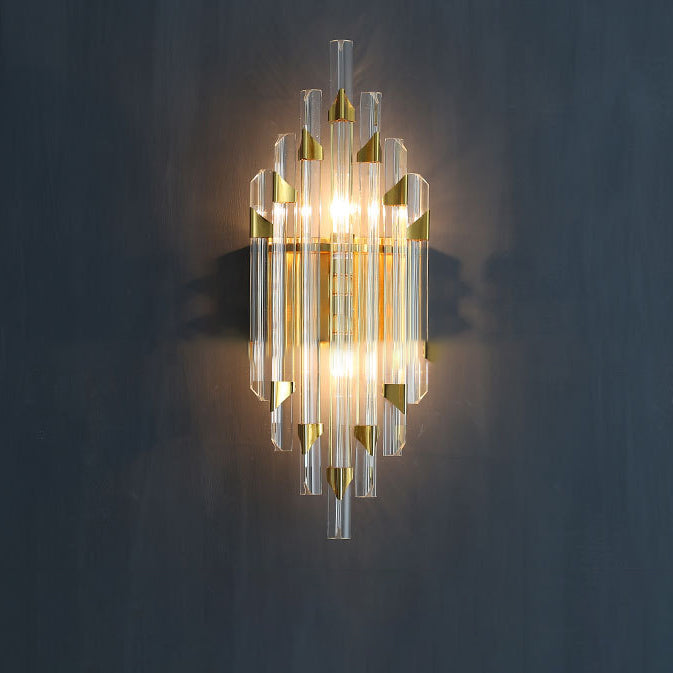 Stripe Hardware Crystal 2/4 2-Light Wall Lamp