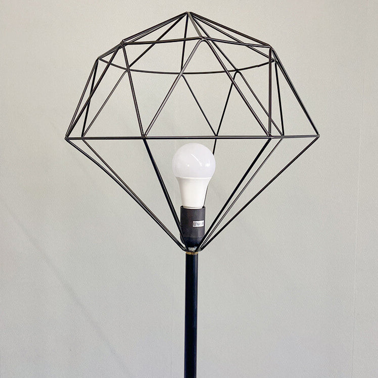 Iron Hollow Diamond Shape Floor Lamp