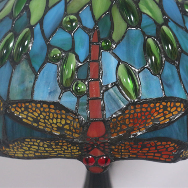 Stained Glass Animal Dragonfly Table Lamp