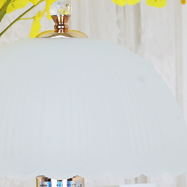 Flower Umbrella Glass Ceramic Table Lamp