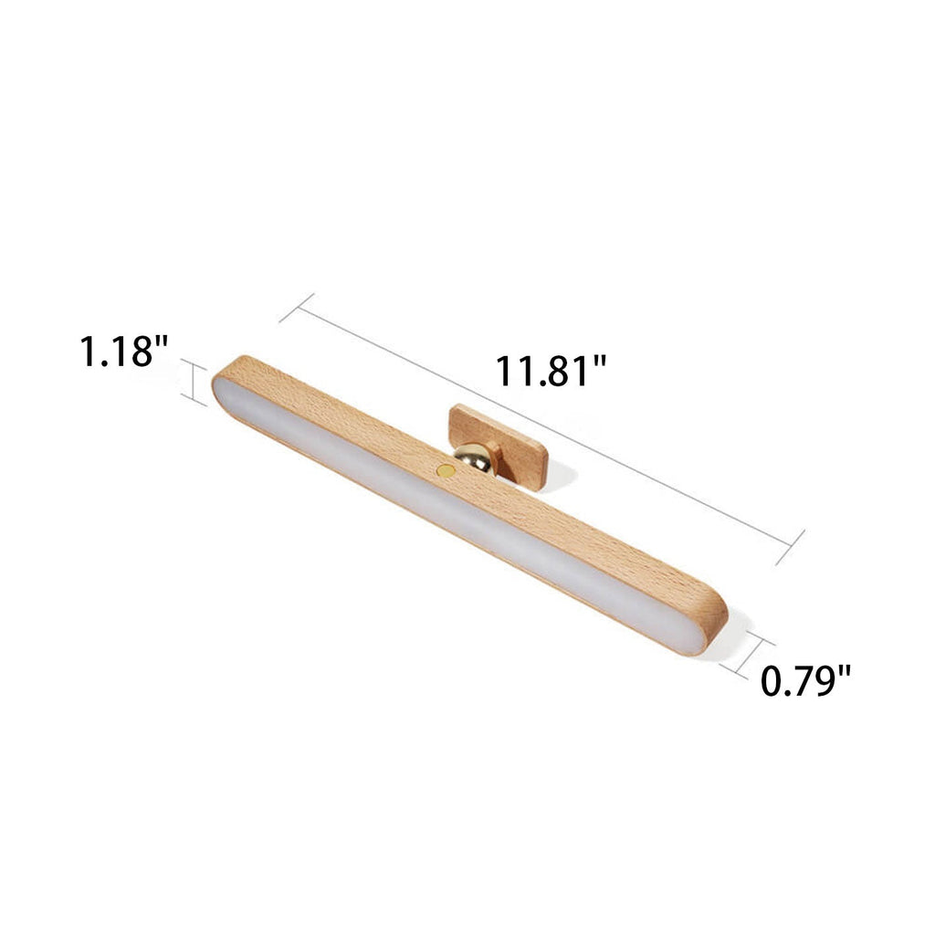 Wooden Strip Magnetic Mirror Wall Lamp