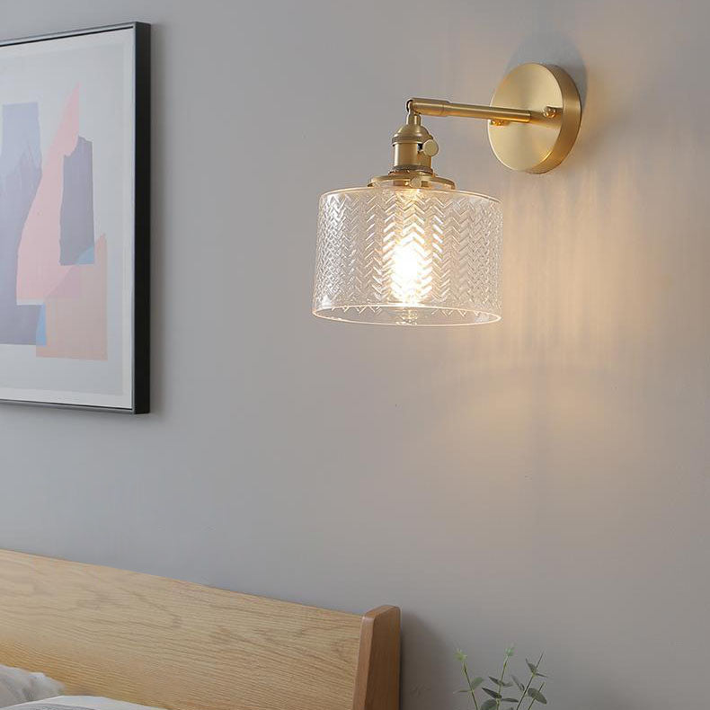 Brass Cylinder Wall Lamp