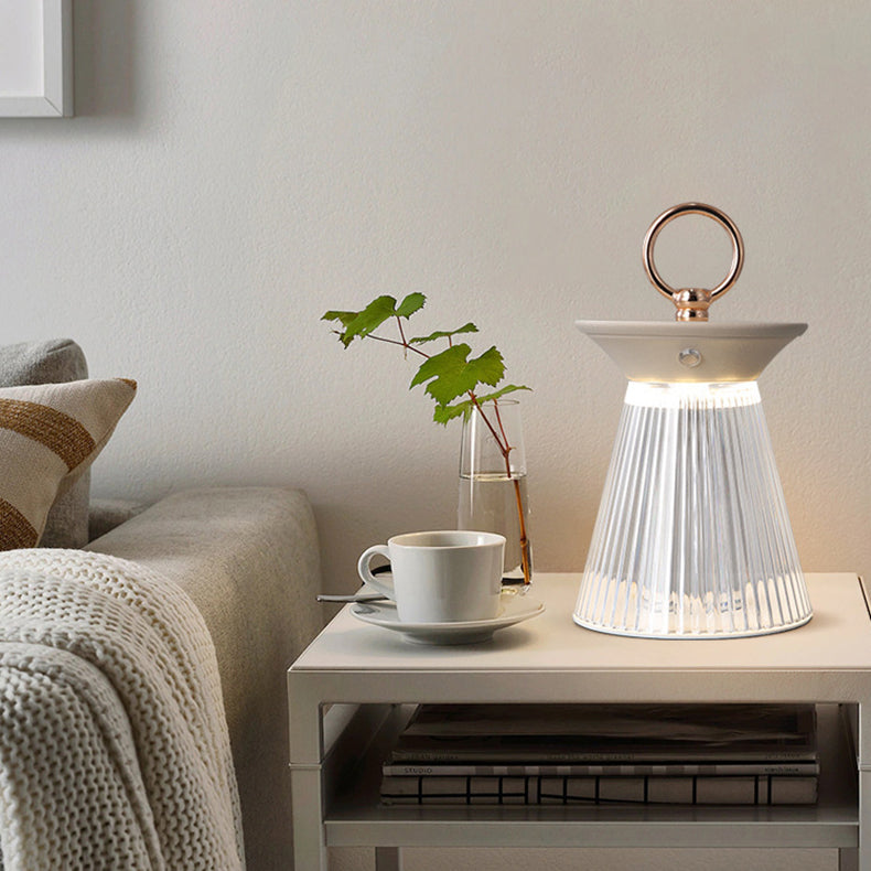 Iron Acrylic Semi-Conical Portable Table Lamp