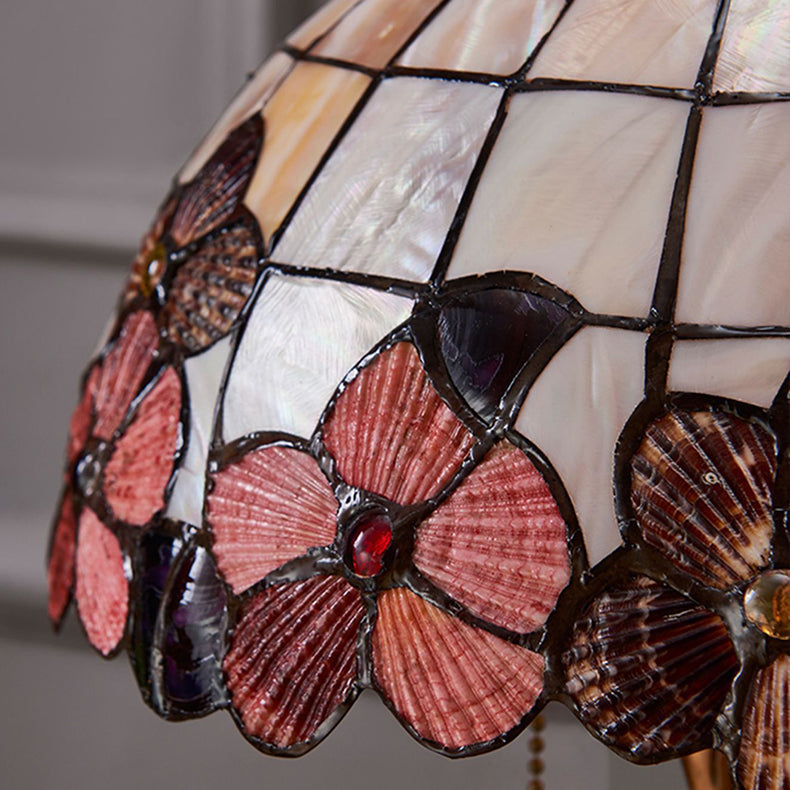 Shell Stained Glass Full Table Lamp
