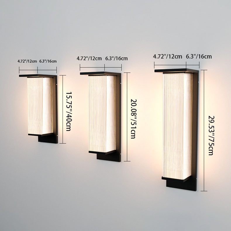 Rectangular Stainless Steel Acrylic Outdoor Light