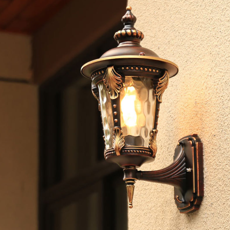 Cylinder Quadrilateral Aluminum Glass Outdoor Light