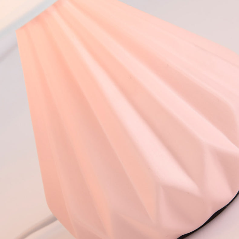 Cylindrical Cone Ceramic Fabric Table Lamp