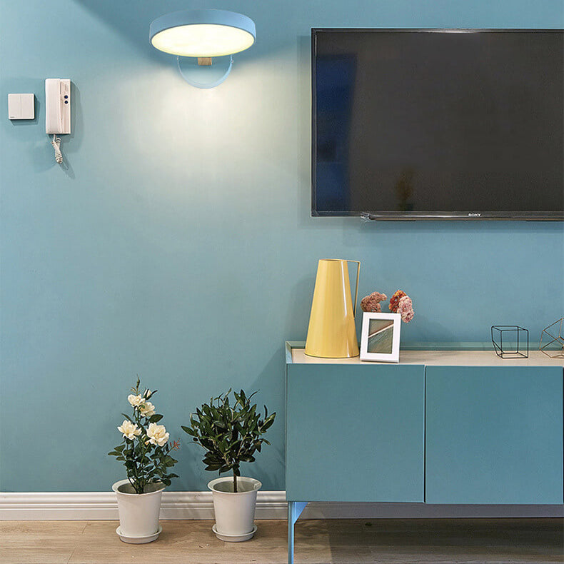 Round Macaron Color Wall Lamp