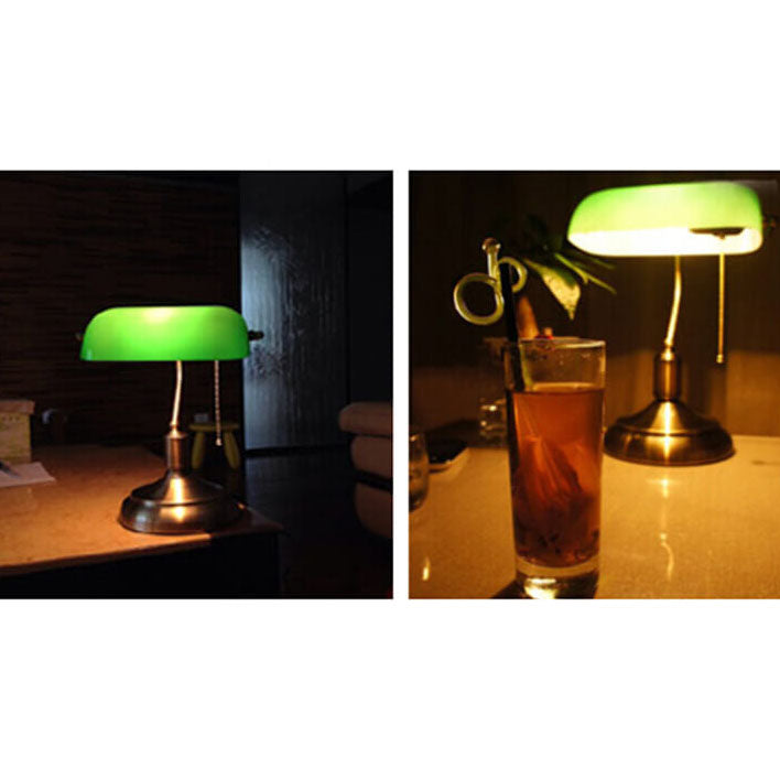 Metal Glass Eye Protection Table Lamp